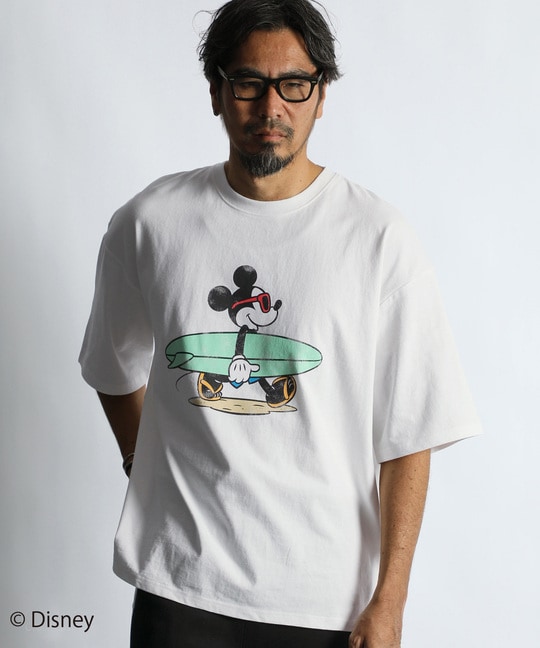 <ミッキーマウス>Tシャツ "SURF"【WEB限定アイテム】