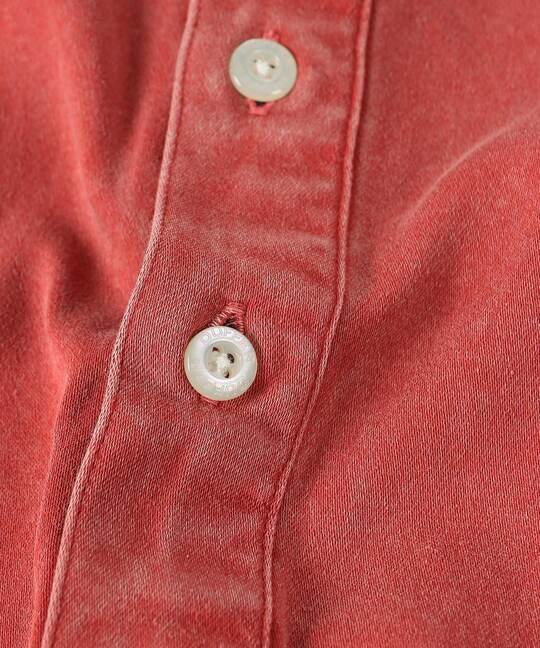 ピグメント加工 バンドカラー プルオーバーシャツ【WEB限定アイテム】