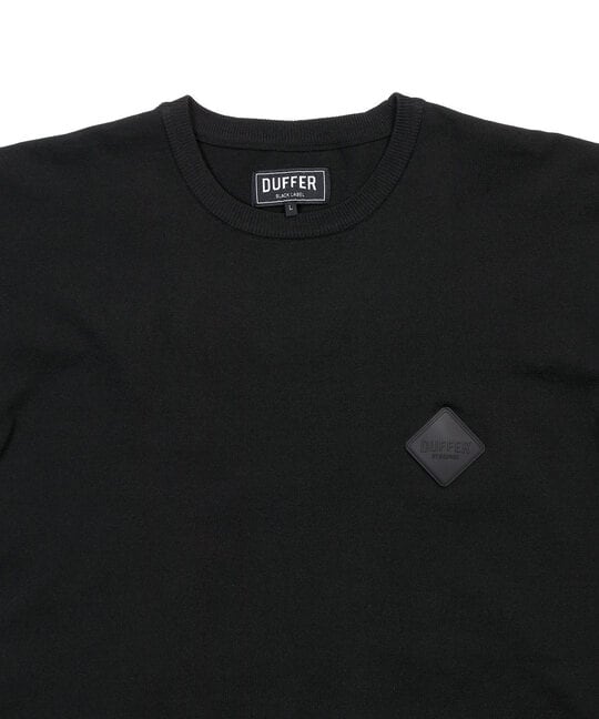 〔BLACK LABEL〕：自宅で洗える ジャガードロゴニット