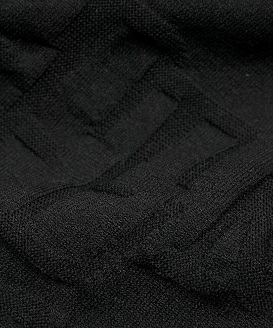 〔BLACK LABEL〕：自宅で洗える ジャガードロゴニット