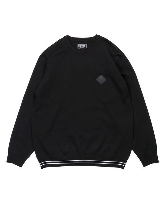 〔BLACK LABEL〕：自宅で洗える ジャガードロゴニット