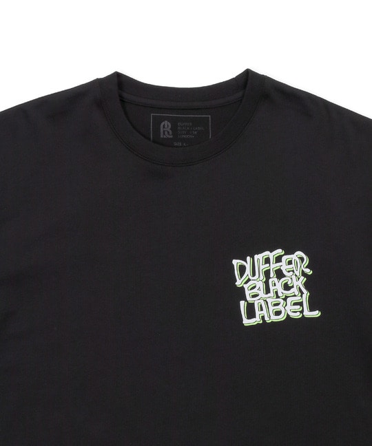 〔BLACK LABEL〕：CVC天竺 速乾 ネオンロゴTEE