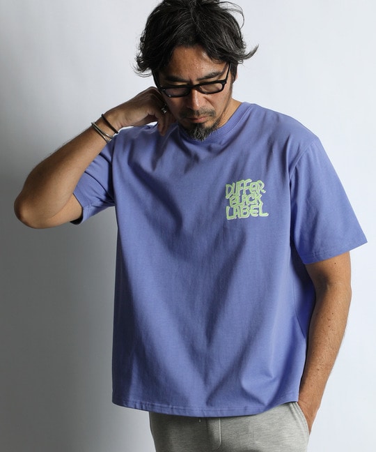 〔BLACK LABEL〕：CVC天竺 速乾 ネオンロゴTEE