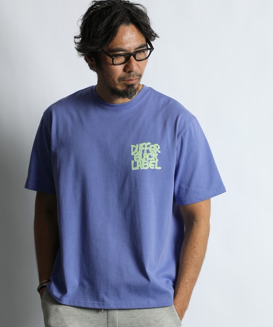 〔BLACK LABEL〕：CVC天竺 速乾 ネオンロゴTEE