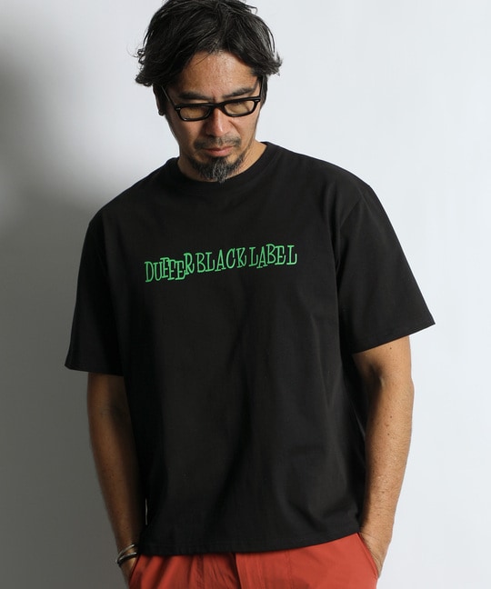 〔BLACK LABEL〕：CVC天竺 速乾 90sロゴTEE