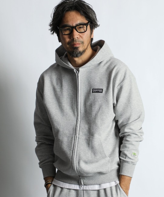 〔BLACK LABEL〕：セットアップ対応 ミニパイル ジップフーディ