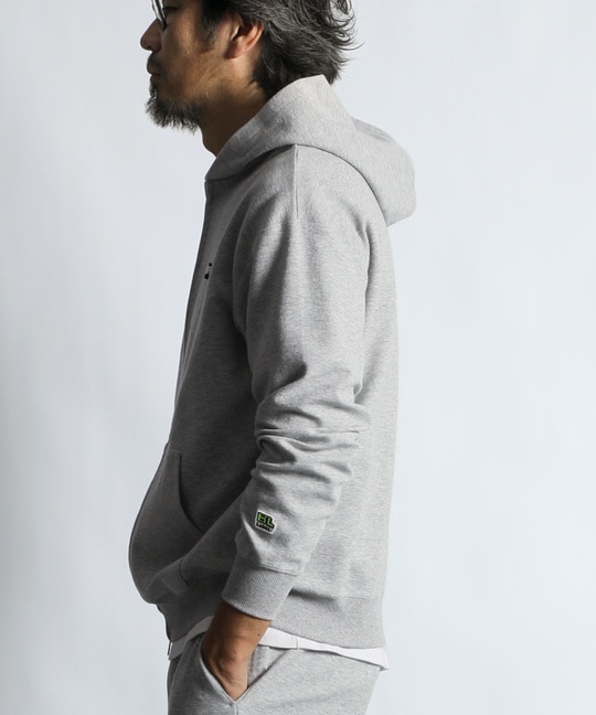 〔BLACK LABEL〕：セットアップ対応 ミニパイル ジップフーディ