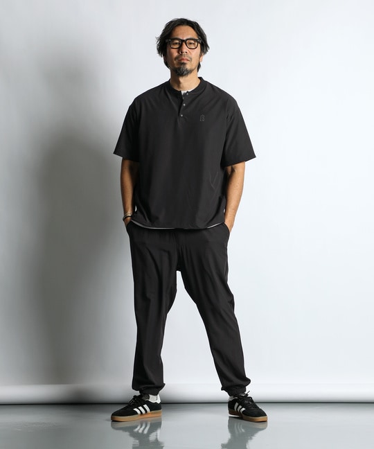 〔BLACK LABEL〕：セットアップ対応 ストレッチ 半袖トップス