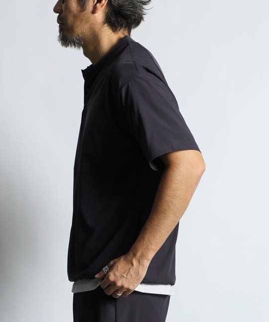 〔BLACK LABEL〕：セットアップ対応 ストレッチ 半袖トップス