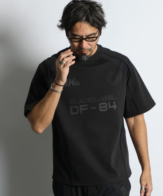〔BLACK LABEL〕：ソロナポンチ メッシュパネル ゲームTEE