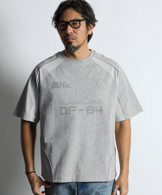 〔BLACK LABEL〕：ソロナポンチ メッシュパネル ゲームTEE