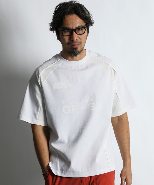 〔BLACK LABEL〕：ソロナポンチ メッシュパネル ゲームTEE