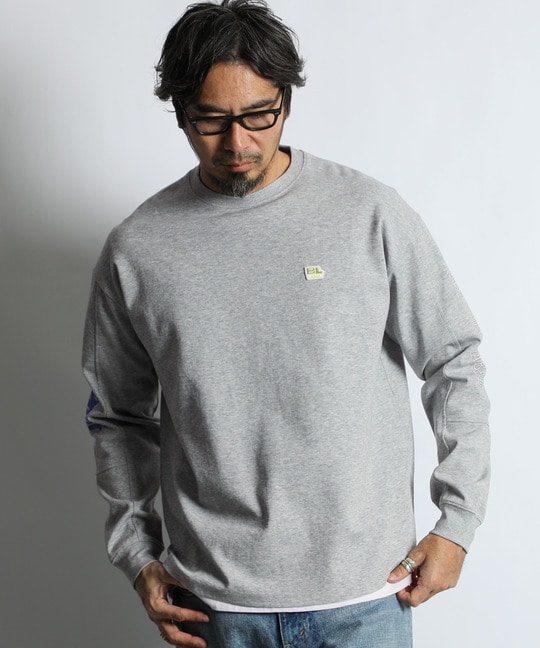 〔BLACK LABEL〕：ソロナポンチ プリント ロングスリーブTEE