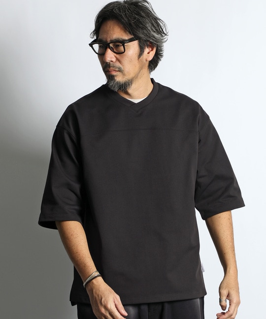 機能素材 「エアフレックス」セットアップ Vネック フットボールTEE