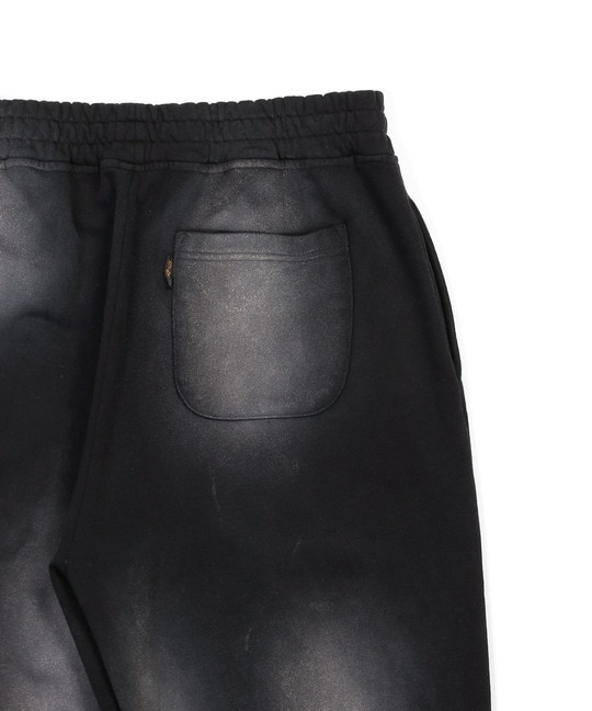 バイオウォッシュ ユーズド加工 スウェット ワイドパンツ