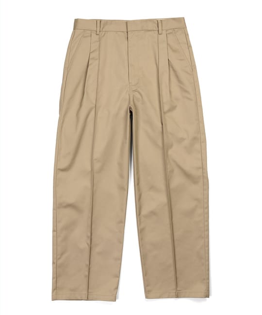 クリースライン ワイド チノパンツ