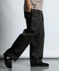 クリースライン ワイド チノパンツ