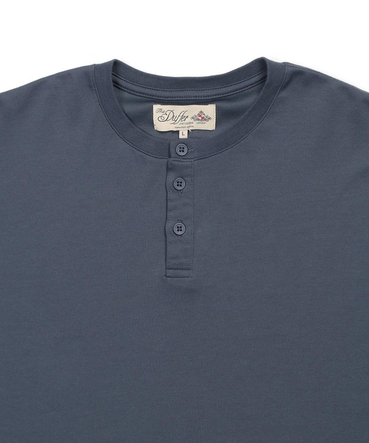 2層構造 吸水速乾クールマックス オーバーサイズ リラックス ヘンリーTシャツ