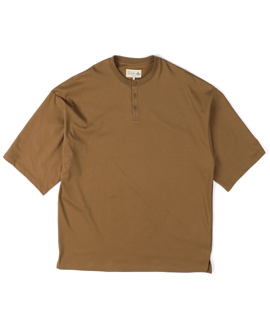 2層構造 吸水速乾クールマックス オーバーサイズ リラックス ヘンリーTシャツ