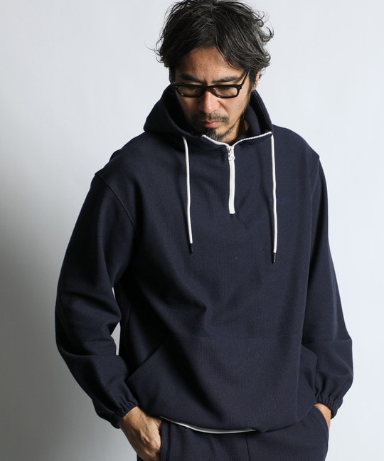 セットアップ対応 ニットライク ラッセル プルオーバー フーディー