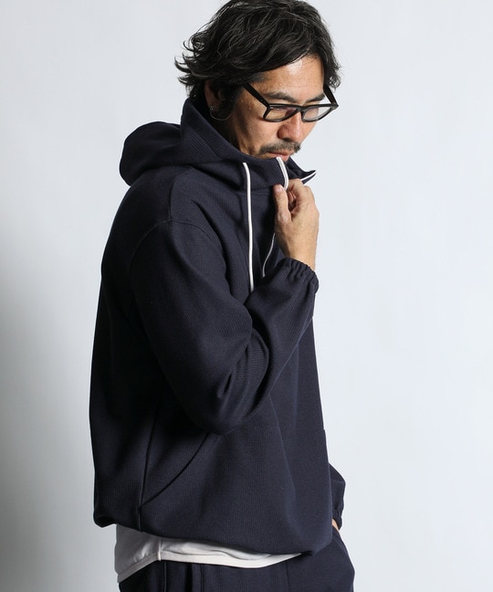 セットアップ対応 ニットライク ラッセル プルオーバー フーディー