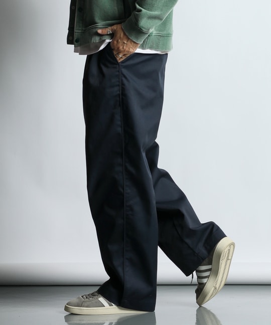 DICKIES × DUFFER ワンタック ワイドテーパードパンツ