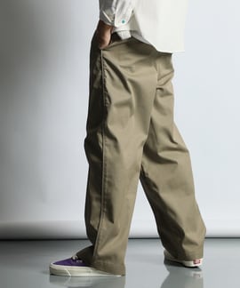 DICKIES × DUFFER ワンタック ワイドテーパードパンツ