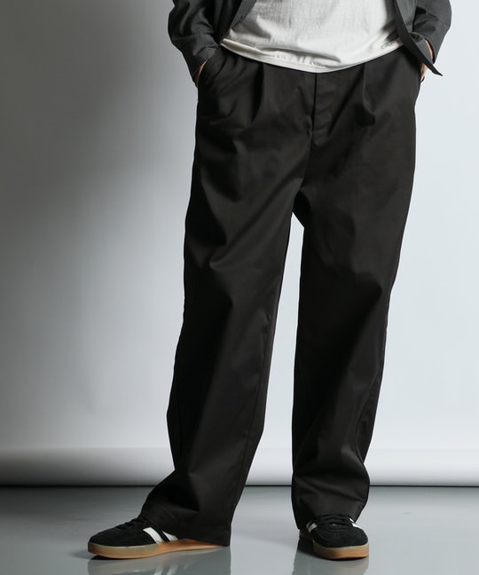 DICKIES &times; DUFFER ワンタック ワイドテーパードパンツ