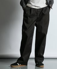 DICKIES × DUFFER ワンタック ワイドテーパードパンツ