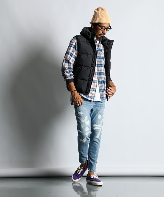 ボリュームネック ダウンベスト