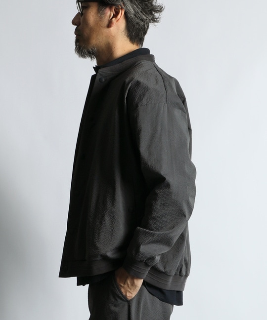 セットアップ対応 クールマックス シアサッカー スナップブルゾン【WEB限定アイテム】