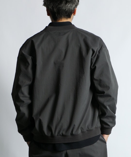 セットアップ対応 クールマックス シアサッカー スナップブルゾン【WEB限定アイテム】