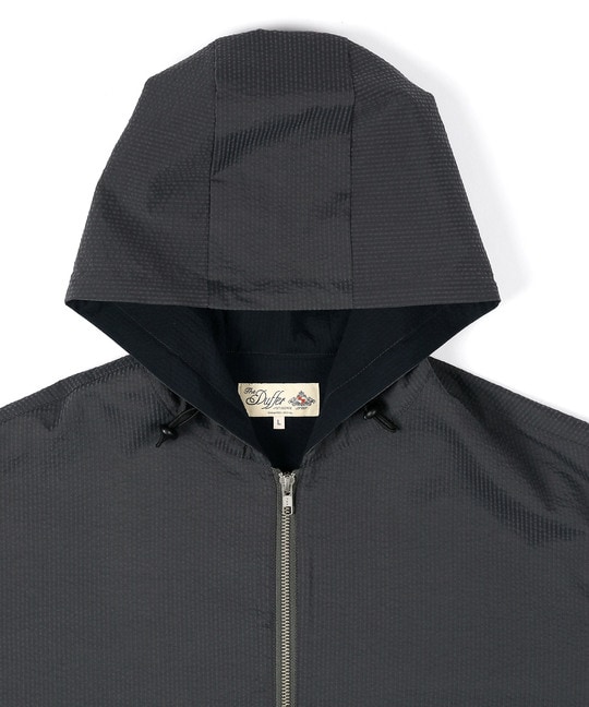 セットアップ対応 クールマックス シアサッカー ジップアップパーカー 