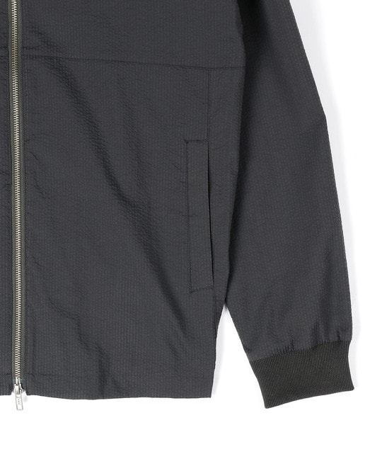 セットアップ対応 クールマックス シアサッカー ジップアップパーカー 