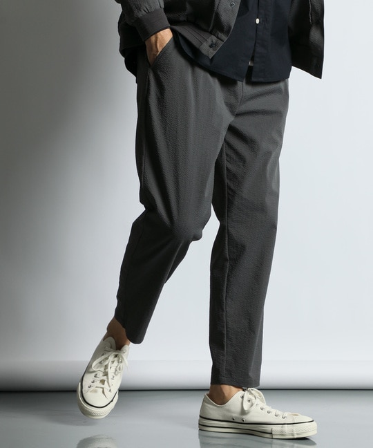 セットアップ対応 クールマックス シアサッカー イージーパンツ