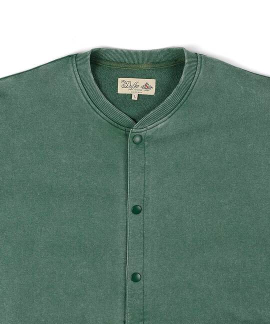 ヴィンテージ加工 スウェット スナップカーディガン