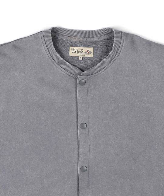 ヴィンテージ加工 スウェット スナップカーディガン