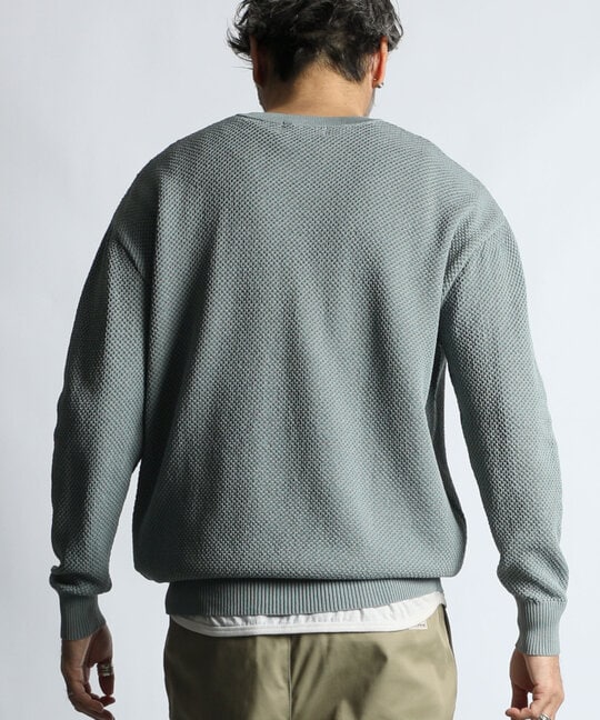 BCIコットン ヘンリーネック メッシュニット