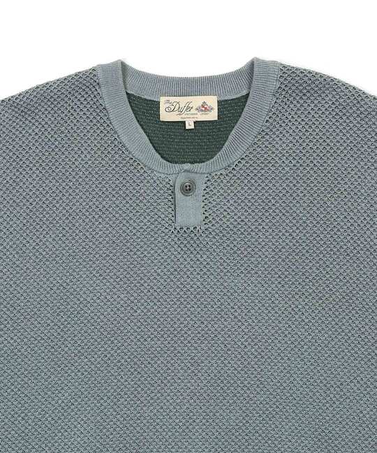 BCIコットン ヘンリーネック メッシュニット