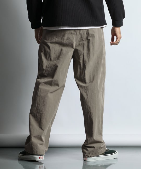 コットンナイロン ワイドイージーパンツ