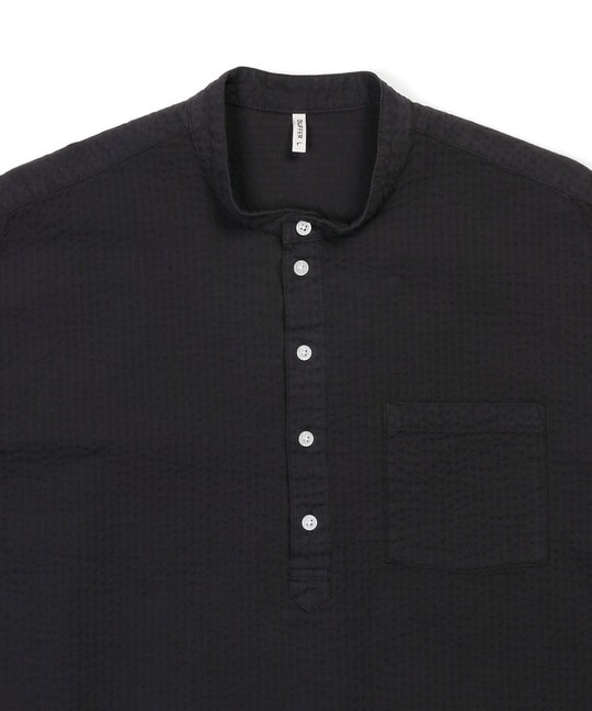 シアサッカー バンドカラーシャツ【WEB限定アイテム】