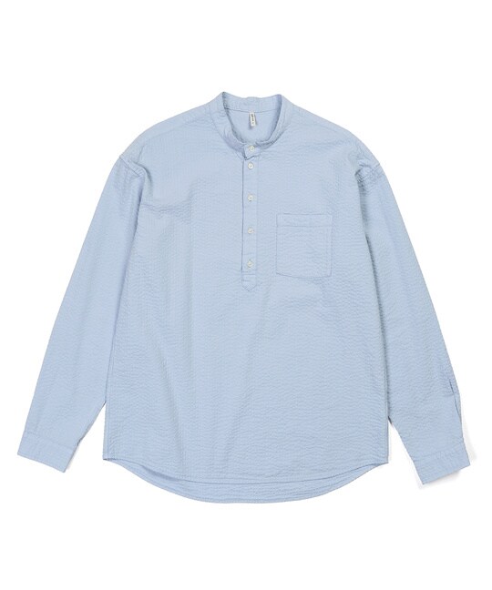 シアサッカー バンドカラーシャツ【WEB限定アイテム】