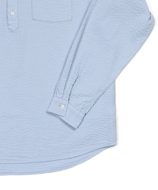 シアサッカー バンドカラーシャツ【WEB限定アイテム】