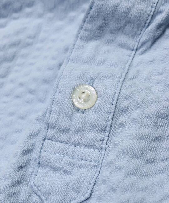 シアサッカー バンドカラーシャツ【WEB限定アイテム】