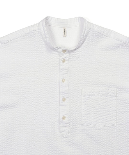 シアサッカー バンドカラーシャツ【WEB限定アイテム】