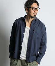 微起毛テンセル レギュラーカラーシャツ