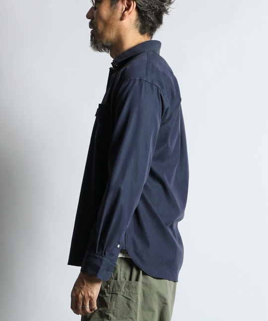 微起毛テンセル レギュラーカラーシャツ