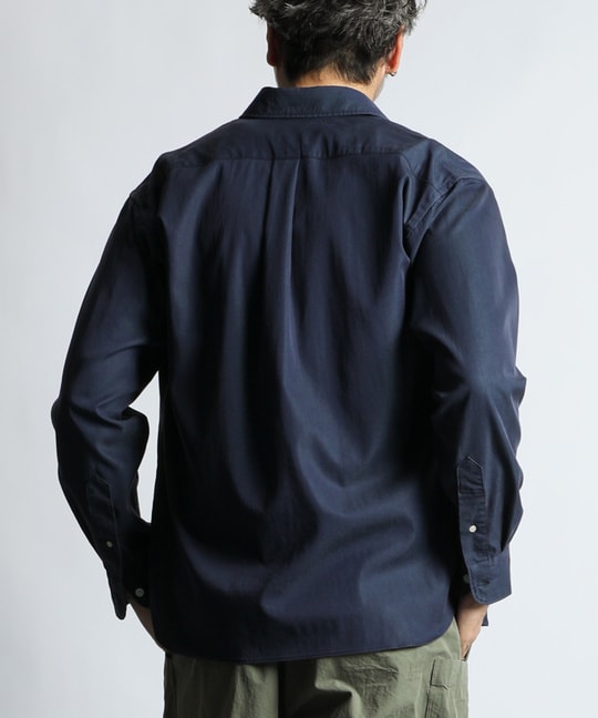 微起毛テンセル レギュラーカラーシャツ