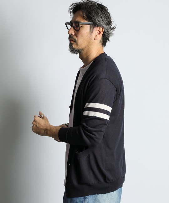 2ライン ニットカーディガン