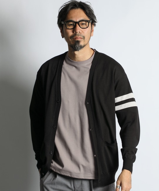 2ライン ニットカーディガン